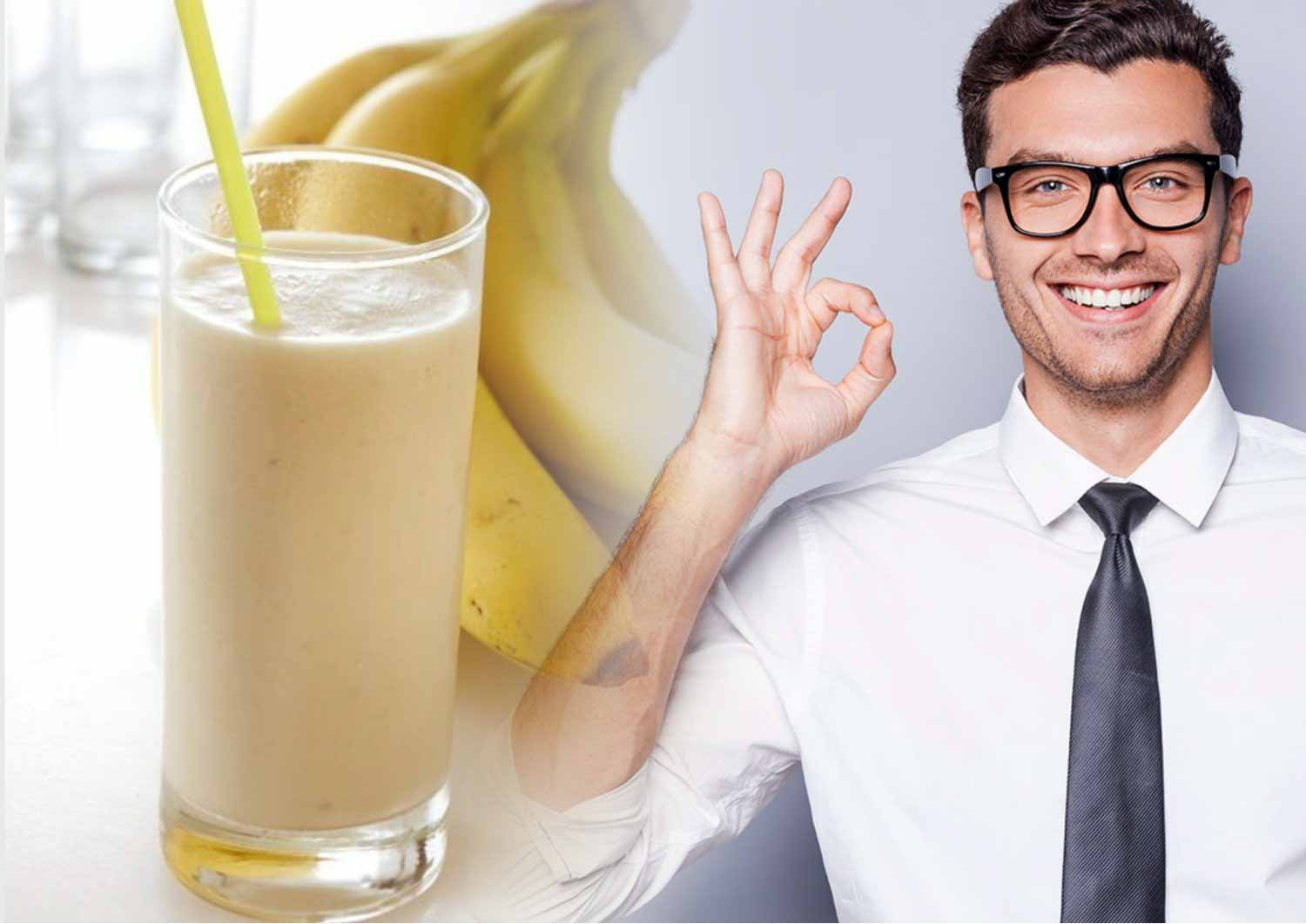 Банан и кефир добавят «искры» — коктейль повысит потенцию у мужчин