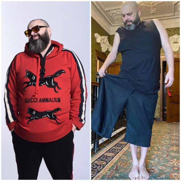 Максим Фадеев до и после похудения.  Фото: Instagram @fadeevmaxim