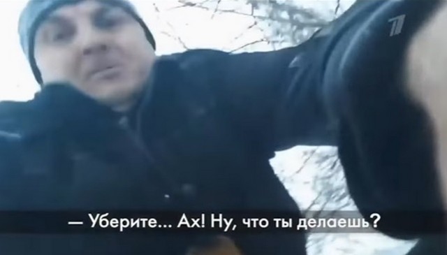 Один из проповедников Михаила напал на корреспондента Первого канала Один из проповедников Михаила напал на корреспондента Первого канала