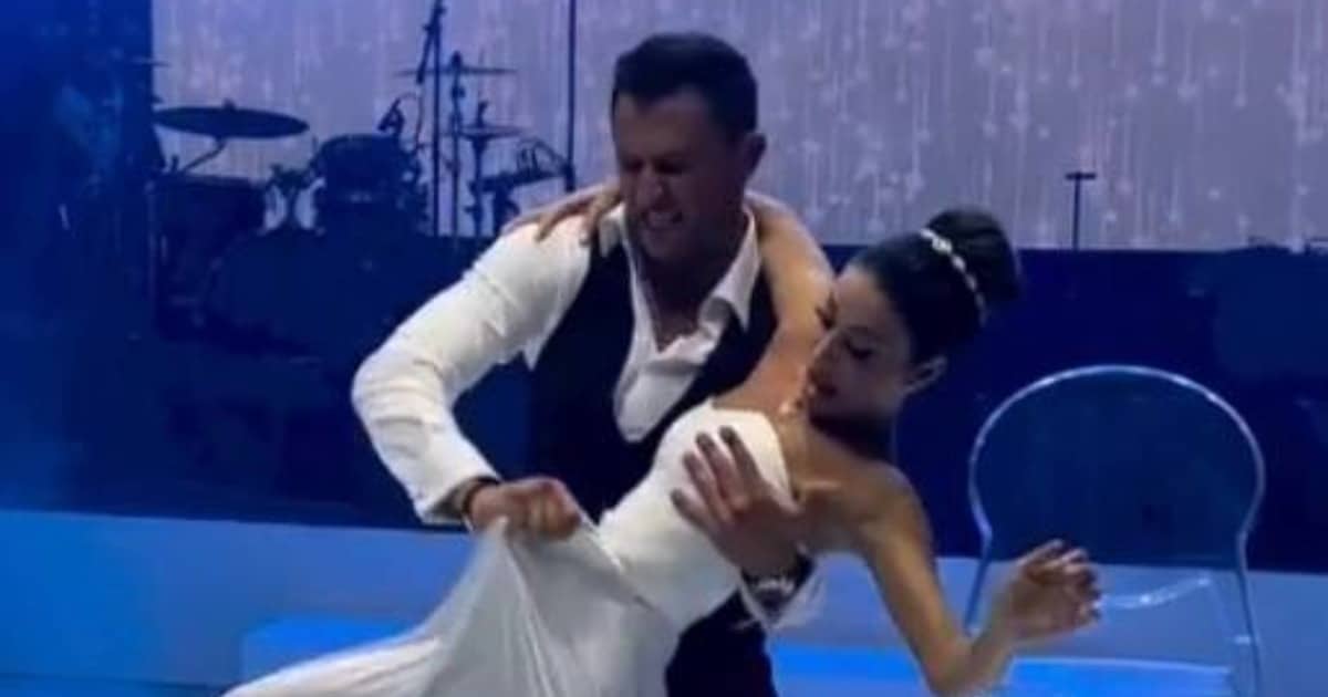 От страсти сорвал юбку с Брутян! Жгучий свадебный танец Прилучного с невестой