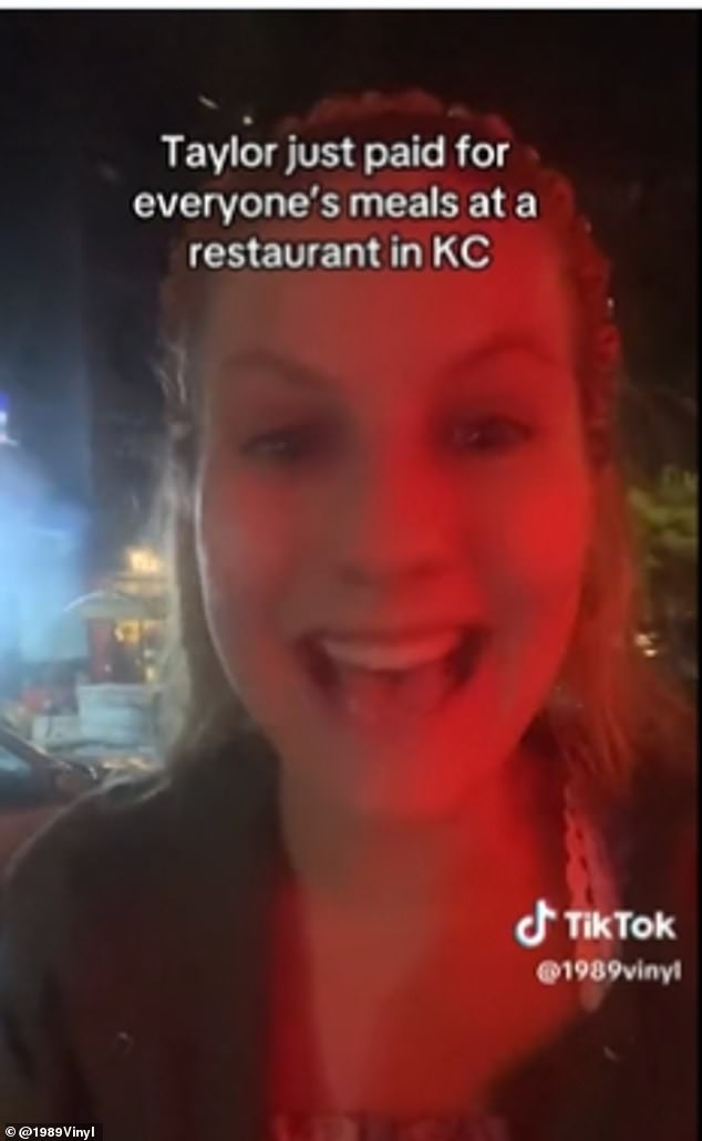 МОЙ БОГ!  В видео, опубликованном в фан-аккаунте TikTok и позже распространенном на X, ранее известном как Twitter, фанатка по имени Молли утверждает, что ее подруга стала свидетелем «пары» в неназванном ресторане, где она «заплатила за всех в ресторане, чтобы они ушли». '