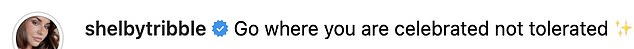 Ой!  Шелби также намекала на проблемы в социальных сетях, написав в августе: «Иди туда, где тебя празднуют и не терпят», а также одиночный снимок на вечеринке.