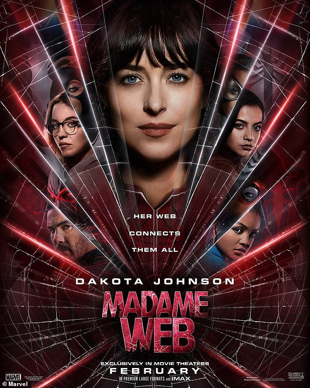Джонсон готовится к рекламной кампании своего предстоящего фильма о супергероях «Мадам Паутина», где она играет главную роль Кассандры «Кэсси» Уэбб вместе с такими коллегами по фильму, как Сидни Суини, Селеста О'Коннор, Изабела Мерсед и Тахар Рахим.