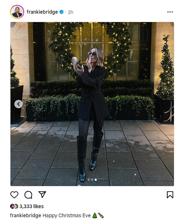 Фрэнки Бридж отсутствовала в канун Рождества и делилась снимками со своей прогулки.