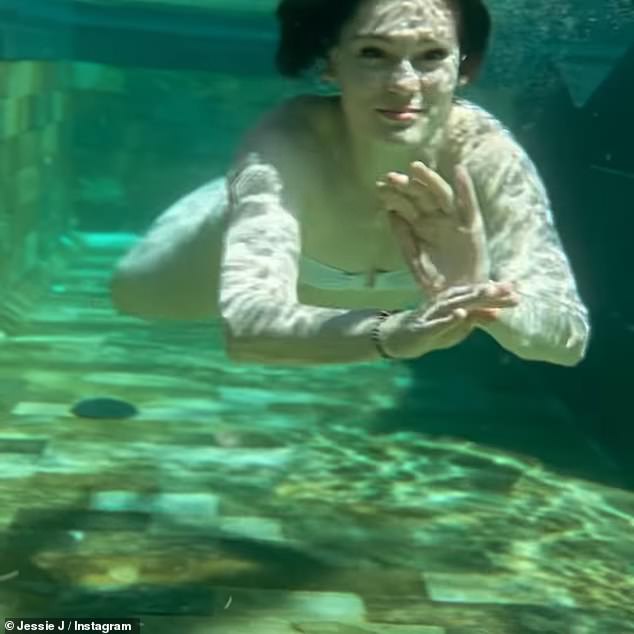 Певица опубликовала великолепную фотографию, на которой она плавает под водой.