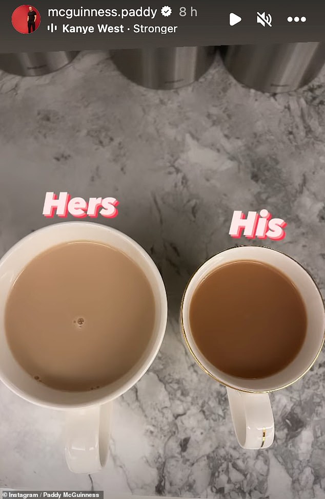 Телеведущая намекнула на потенциальный роман в посте в Instagram-историях, в котором были изображены две кружки чая разного размера с юмористической надписью «Его и ее».