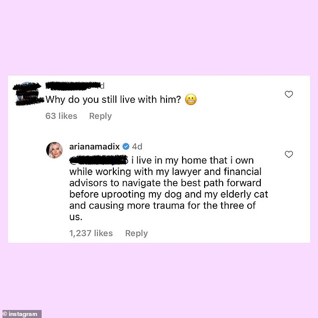 Открытая книга: ранее на этой неделе звезда «Выкупая мою дочь» объяснила, почему она не поменялась местами в разделе комментариев к одному из своих недавних постов в Instagram.