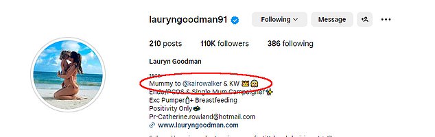 Она рассказала, что фамилия ее дочери начинается с буквы W, написав в своей биографии в Instagram: «Мама @kairowalker & KW».