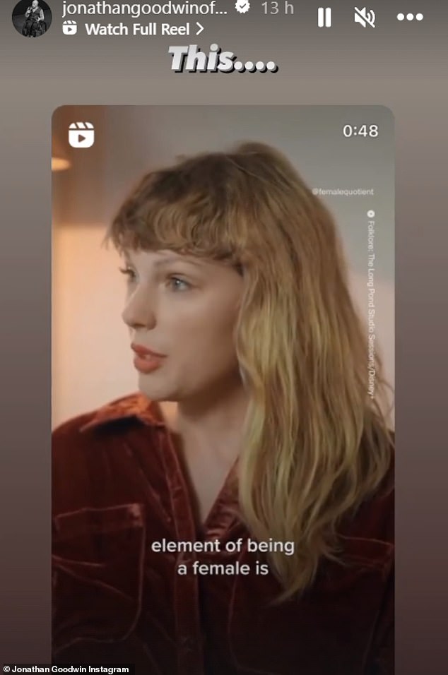 Джонатан в своей истории в Instagram поделился загадочным постом о том, как мужчины зажигают женщин, из интервью с Тейлор Свифт, подписав его: «Это…»