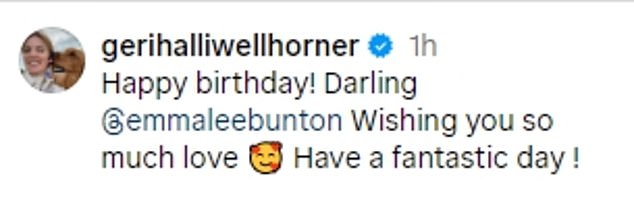 Звезда Spice Girls Джери Хорнер поделилась с коллегой по группе милыми снимками, которые она подписала: «С днем ​​рождения!»  Дорогая @emmaleebunton.  Желаю тебе столько любви.  Хорошего дня!