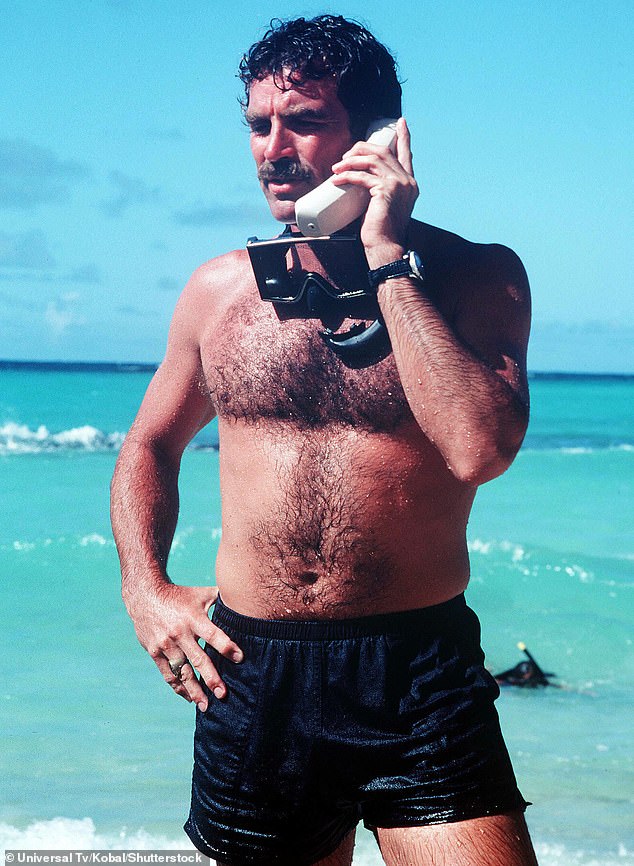 Селлек в своем популярном шоу Magnum PI, которое шло с 1980 по 1988 год.