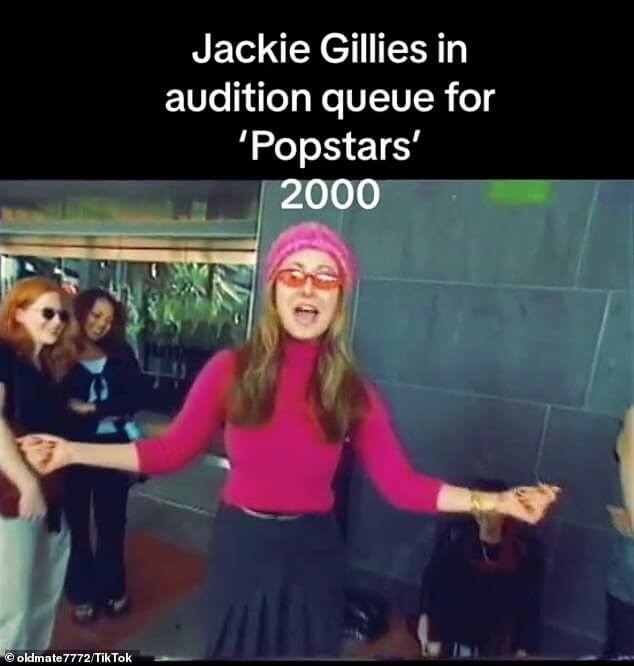 Появились кадры со звездой «Настоящих домохозяек Мельбурна» Джеки Гиллис, прослушивающейся для участия в реалити-шоу начала 2000-х «Popstars».