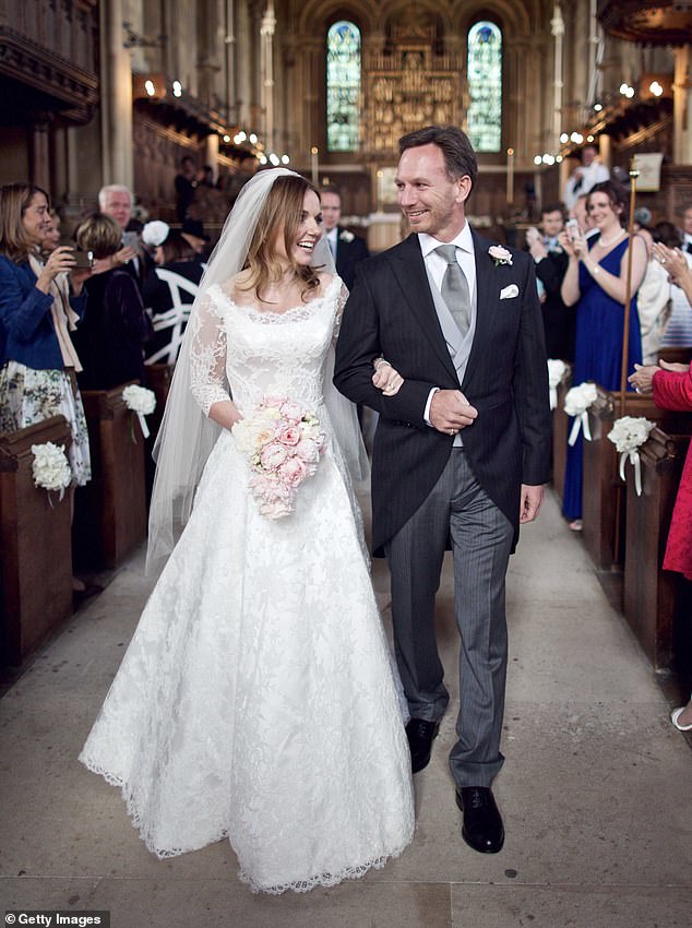 Джери и Кристиан поженились в церкви Святой Марии в Уобёрне, Бедфордшир, в 2015 году.