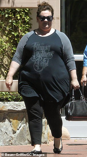 Мелисса Маккарти, вес которой колебался на протяжении многих лет, на фото 2014 года.