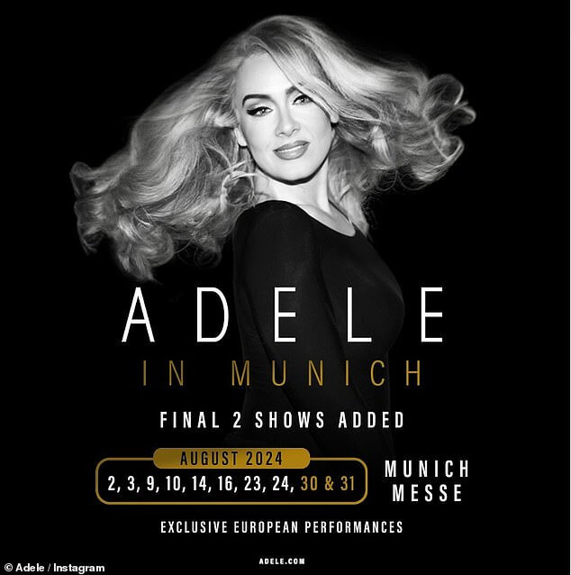 Адель добавляет два дополнительных концерта к своим выступлениям в Мюнхене через несколько дней после добавления новых из-за «беспрецедентного спроса», поскольку фанаты объявляют, что «это война» в борьбе за билеты