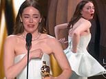 Эмма Стоун страдает от неисправности гардероба на сцене во время получения Оскара за фильм «Бедные дела» – после победы над Лили Гладстон: «Мое платье порвано!»