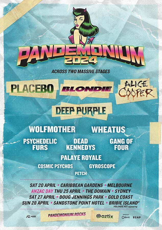 Еще один австралийский музыкальный фестиваль ОТМЕНЕН: Pandemonium Rocks не состоится, несмотря на то, что билеты все еще продаются на их сайте.