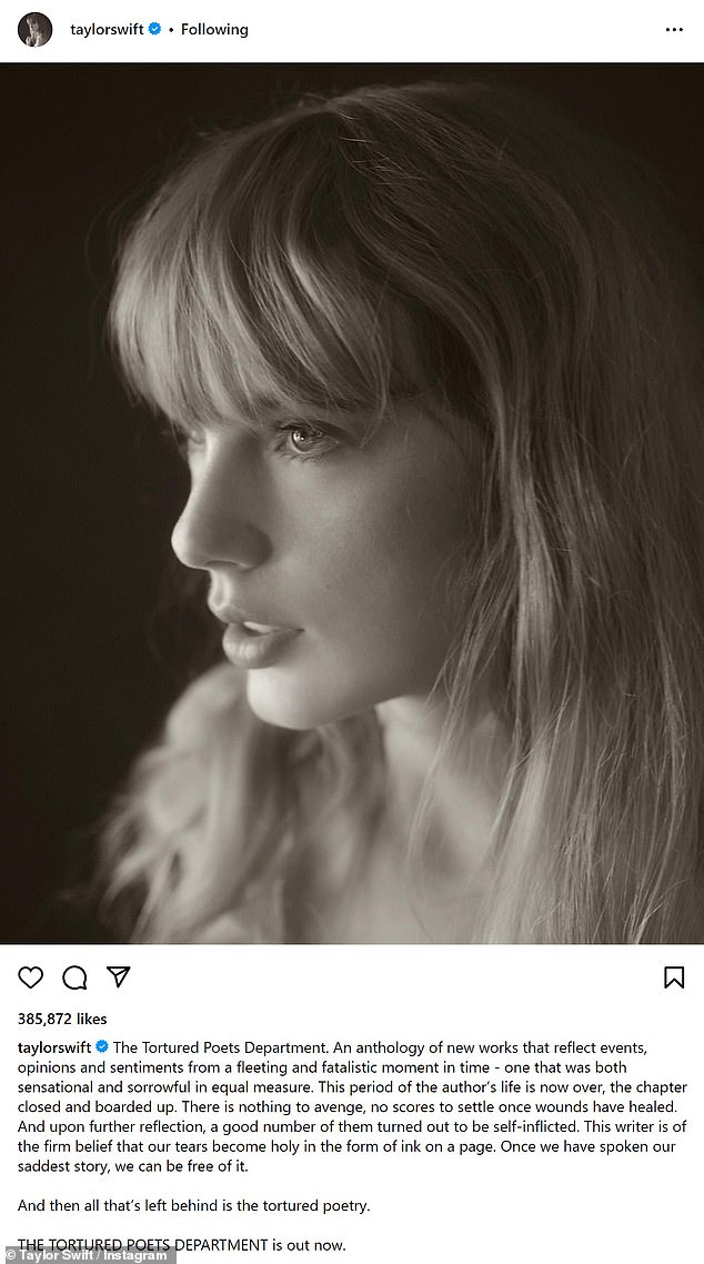 Когда в четверг вечером альбом появился на стриминговых платформах, Свифт опубликовала в Instagram пространное заявление, в котором описала его как «антологию новых работ, отражающих события, мнения и чувства мимолетного и фаталистического момента времени».