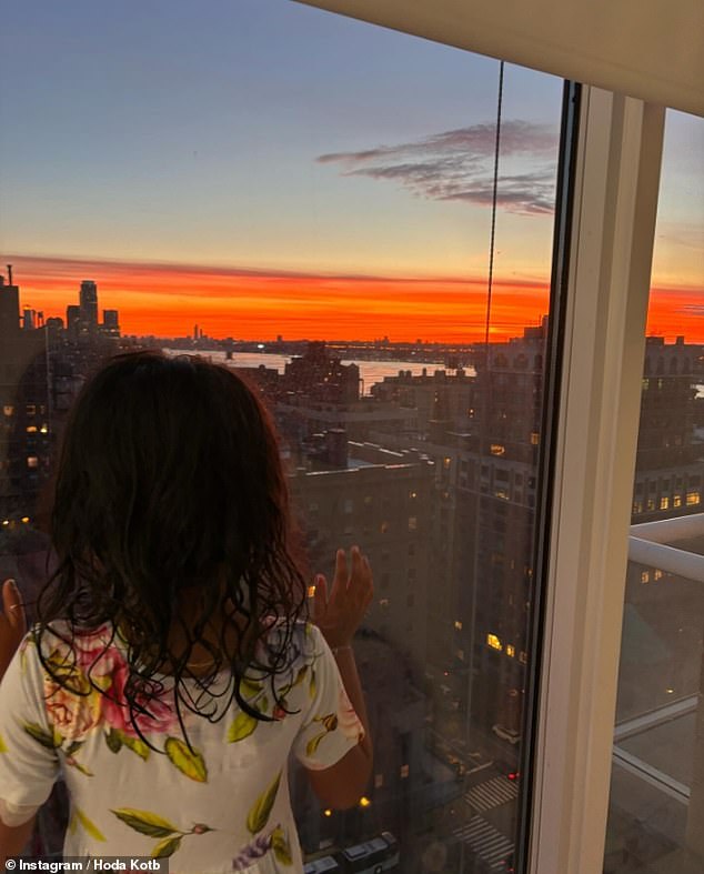 На одной милой фотографии в Instagram дочь Ходы восхищается закатом Манхэттена из одного из огромных окон квартиры.