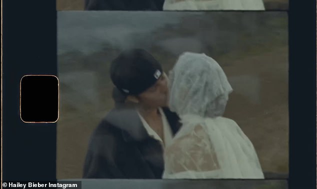 Джастин поцеловал свою жену, когда они праздновали радостную новость