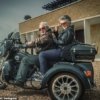 Дама Прю Лейт рассказала, что ей нравится гулять по пабам в Котсуолдсе на мотоцикле Harley-Davidson своего мужа Джона Плейфэра стоимостью 40 тысяч фунтов стерлингов.