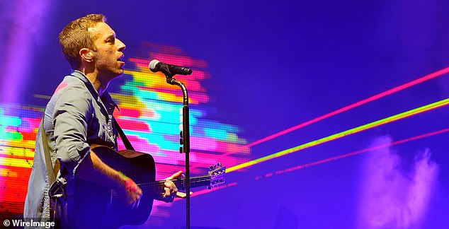 Coldplay Криса Мартина, единственная группа в первой десятке, расположилась на седьмом месте.