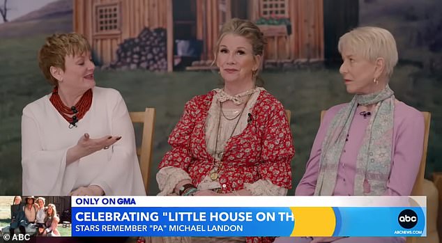 В прошлом месяце состоялось воссоединение Little House On The Prairie на программе «Доброе утро, Америка».  Гилберт, Грассл (мать Лоры, Кэролайн) и Элисон Арнгрим (заклятый враг Лоры, Нелли Олесон) были бок о бок, чтобы с любовью вспоминать сериал.