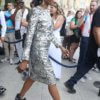 Наоми Кэмпбелл отказалась от высоких каблуков и надела пару удобных высоких кроссовок Nike после показа Chanel во время Недели моды в Париже во вторник.