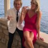 Род Стюарт веселился всю ночь напролет на роскошной свадьбе сына Лиама в Дубровнике, Хорватия, в пятницу (на фото с женой Пенни Ланкастер)