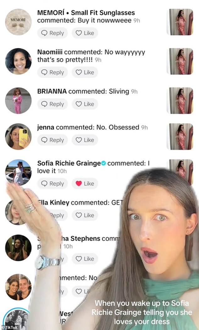 Когда Александра зашла в TikTok, чтобы узнать мнение своих подписчиков о ее платье для детского душа, она вместо этого была ошеломлена, увидев, как дочь Лайонела Ричи делает ей комплимент.