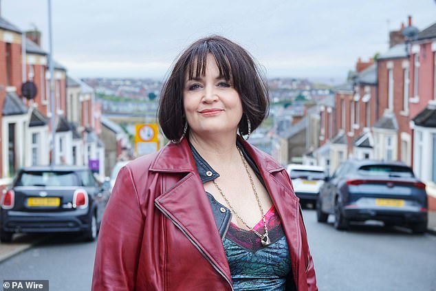 But the star stepped it up a gear when he later introduced Ruth Jones, 58, who came out in character as the hilarious Nessa Jenkins - much to the delight of the surprised audience [Ruth pictured in Gavin and Stacey]