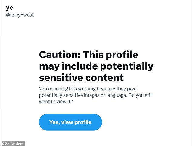 Уэст также обратился к отказу от ответственности, который X/Twitter добавил к своему аккаунту в воскресенье на фоне нескольких дней твитов, направленных против ряда знаменитостей, рас, религий, типов тела, жертв домашнего насилия и других деликатных тем.