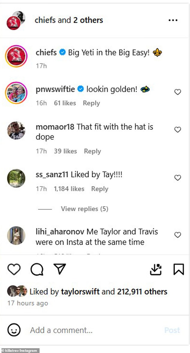 Совместный пост The Chiefs, Келси и NFL показал, как футбольный полузащитник прибыл в Новый Орлеан в преддверии Суперкубка.