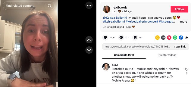 Одна из поклонниц по имени Лекси Кук опубликовала на TikTok вирусное видео после того, как узнала, что шоу в Лас-Вегасе отменено.